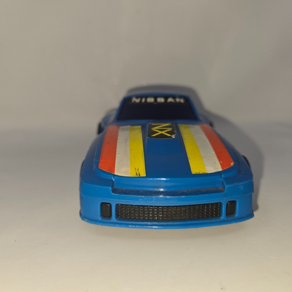 Lanard Toys Pull String Nissan ZX Blue Race Car Pull Cord 1982 Works Vintage - Picture 5 of 16